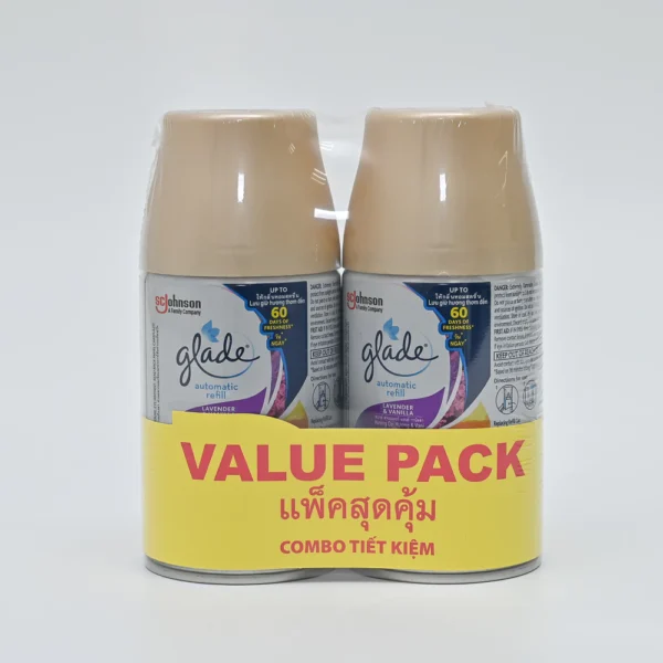 my-11134207-23020-2h10lodc9tnv86.webp GLADE AUTOMATIC SPRAY REFILL LAVENDER VANILLA TWIN PACK 175G