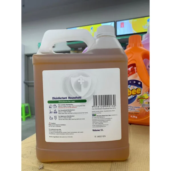 ANTIBACTERIAL DISINFECTANT PINE MULTI PURPOSE 5L ANTIBACTERIAL   ELIMINATES 99 9  BACTERIA