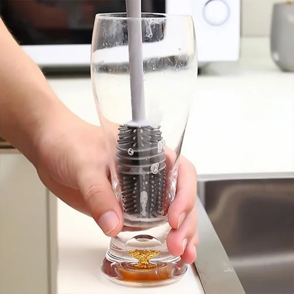 sg-11134201-22120-o57696vpktkv1e.webp Long Handle Silicone Cleaning Brush Soft Bristle 360 Degree Deep Cleansing Milk Bottle Glasses Kitchen Cleaner Tool