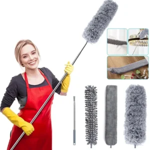 sg-11134202-7qvex-lgj55lnt0o8zd8.webp 4 In 1 Microfiber Duster Set Extra Long Handle 280cm Ceiling Fan Wall Corner Bendable Brush Cleaner